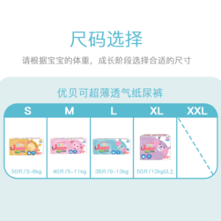 UBECHO 优贝可 超薄透气柔软干爽婴儿尿不湿 纸尿裤