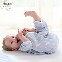 自然之吻婴儿纱布睡袋夏季薄款空调房防踢被宝宝睡袋儿童分腿睡袋