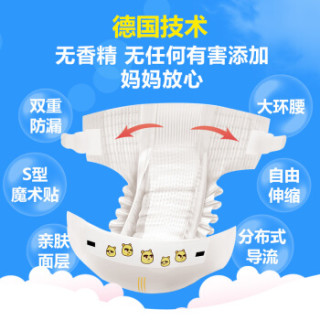 MIDOUXIONG 米兜熊 婴儿纸尿裤 宝宝尿不湿 男女通用轻薄干爽透气 纸尿裤 MD.K-S108