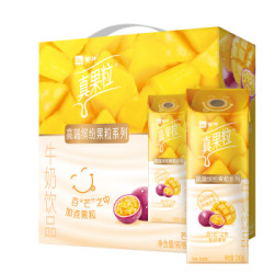 蒙牛 缤纷无羡饮 真果粒牛奶饮品 芒果百香果口味 240g×12 礼盒装 *5件