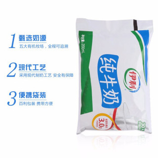 yili 伊利 纯牛奶 200ml*16袋