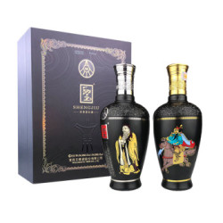 五粮液 浓香型白酒 圣酒文武双圣礼盒639ml*2瓶