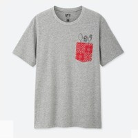 UNIQLO 优衣库 UNIQLO 优衣库  414328 PIXAR Vacation印花T恤 (灰色、160)