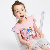 巴拉巴拉女童短袖2019新款夏装小童宝宝T恤儿童上衣童装洋气体恤 *2件