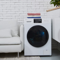 吉德（JIDE）洗烘套装  变频滚筒洗衣机 10KG 热泵式干衣机烘干机10KG 新品首发 白色