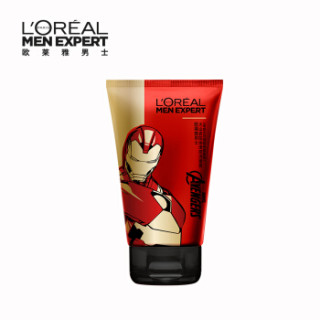 欧莱雅LOREAL男士火山岩控油清痘洁面膏100ml 漫威限量版 钢铁侠(洗面奶男 抗痘祛痘 男士洗面奶)
