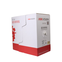 海康威视 超五类网线工程级无氧铜箱线CAT5e0.5铜径非屏蔽双绞线监控家装100米/箱DS-1LN5E-S/E-100