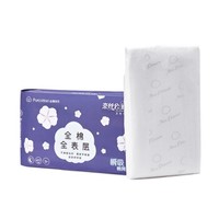 PurCotton 全棉时代 全棉全表层系列 超长夜用卫生巾姨妈巾纯棉表层417mm 3片/包*6  802-001017