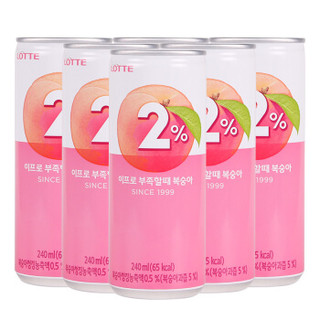 乐天 2%桃汁饮料 240ml