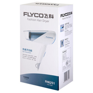 FLYCO 飞科 FH6251   静音负离子大功率吹风筒 白色