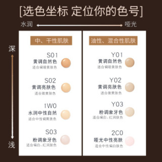 Honey Snow 透蜜 保湿遮瑕隔离控油裸妆不易脱妆粉底膏cc棒bb霜膏女 哑光亮肤色Y02