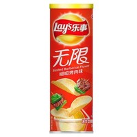 移动端，有券的上：Lay's 乐事 无限薯片 嗞嗞烤肉味 104g *4件