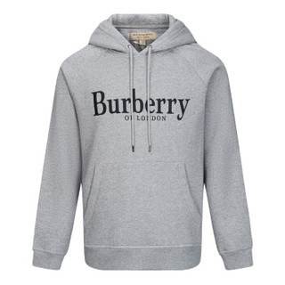 BURBERRY 博柏利 男士灰色混纺连帽套头衫 80071201 L