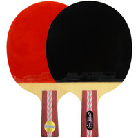 DHS 红双喜 四星级乒乓球拍直拍对拍 经典H4006套装 附六球