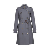 BURBERRY 博柏利 女款中灰色棉质肯辛顿版型Heritage Trench风衣 40733721