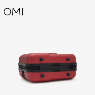 OMI 化妆箱女新款化妆包女简约手提便携旅行收纳盒工具箱 1486H50118H 红色