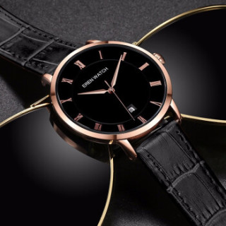 商品依伦(eren)手表男士超薄表盘时尚潮流简约女表石英休闲商务皮带