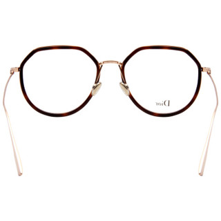 Dior 迪奥 女款玳瑁色镜框玫瑰金色镜腿光学眼镜架眼镜框 Dior STELLAIREO9 2IK 52MM