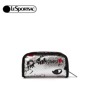 LeSportsac 乐播诗 2019新品AlberElbaz合作限量款涤纶拉链横款化妆包手拿包 1812A2709G449  银灰色   小号