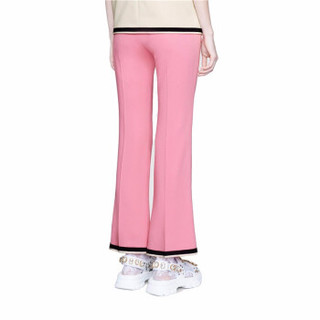 GUCCI 古驰 裤子 奢侈品 女士粉色弹力人造丝靴裤长裤   558057 ZKR01 5183