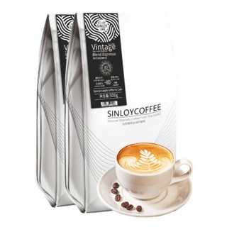 SINLOY 咖啡豆 意式精品可现磨黑咖啡粉浓缩拼配 1KG量贩装 *6件