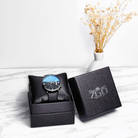 ZGO 正港 114 男士石英手表  黑壳黑面银钉