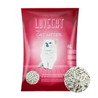 lovecat litter 非膨润土除臭猫砂豆腐猫砂 原味6L/2.8kg 粉色