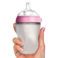 comotomo 可么多么 宽口径硅胶奶瓶 粉色 250ml+3滴 *2件