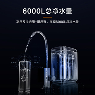 Midea 美的 MRO2092-600G 家用直饮RO反渗透净水机  1.5L/min大水量 灰色