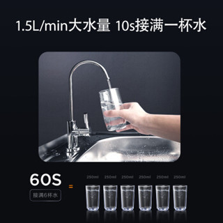 Midea 美的 MRO2092-600G 家用直饮RO反渗透净水机  1.5L/min大水量 灰色