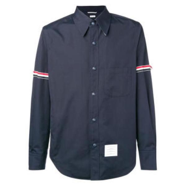 商品thom browne 汤姆 布朗 13252262 罗缎臂环衬衫夹克 蓝色