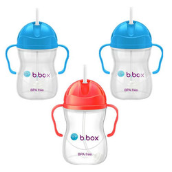 B.Box/BBox 宝宝重力吸管杯六个月以上 天蓝色2个 ＋西瓜红各一个