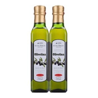 阿格利司（AGRIC）西班牙进口 欧丽薇娜特级初榨橄榄油250ml×2瓶组合小瓶装食用油 *2件+凑单品