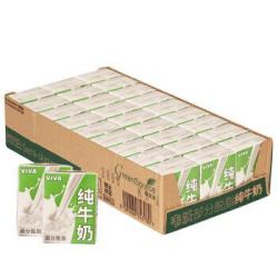 爱尔兰 进口牛奶 韦沃(VIVA)部份脱脂纯牛奶200ML*27盒 *4件