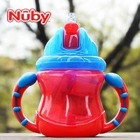 Nuby努比宝宝吸管杯婴儿学饮杯 喝水杯子带吸管手柄 儿童水杯防漏