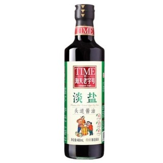 88VIP：海天 淡盐头道酱油 薄盐生抽 480ml *8件