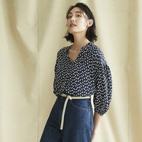 UNIQLO 优衣库 422452 女士印花V领上衣