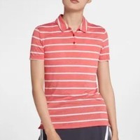 NIKE 耐克 Dri-FIT AJ5232 女子条纹高尔夫翻领T恤