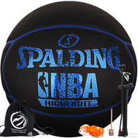 SPALDING 斯伯丁 Highlight蓝色闪光星形表皮PU篮球    76-019Y (蓝色、7号)
