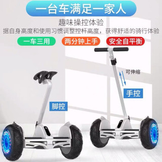 PHOENIX 凤凰 平衡车儿童两轮电动代步车智能体感越野平衡车10寸白  平衡车