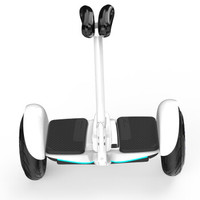 森林狼 童两轮成人智能代步车双轮带手扶电动体感车越野自平衡白色-音乐  sll-128