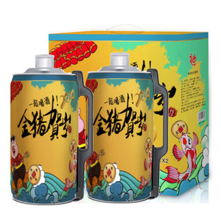 亮动 黄啤酒   2L*2桶