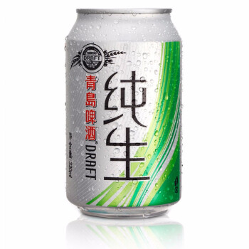 青岛啤酒 (tsingtao) 纯生330ml*24罐 整箱装 国产啤酒 *2件