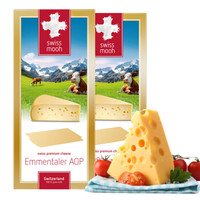 瑞慕瑞士原装进口Emmental埃曼塔大孔奶酪原制芝士片即食干酪块*2