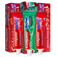 Colgate 高露洁 冰爽薄荷鸡血牙膏100ml 3支装（赠漱口水500ml）