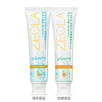 泽托克 日本原装进口ZEOLA牙膏 美白去黄护龈牙膏清新口气小苏打 95g*2不同口味
