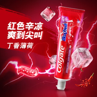 Colgate 高露洁 justin黄明昊同款 红色冻感激醒进口冰爽薄荷鸡血牙膏133g（热血薄荷香型）