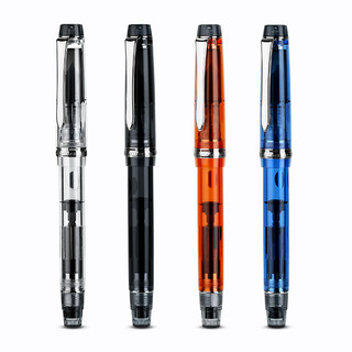 PILOT 百乐 Custom Heritage92 14K透明示范钢笔 透明黑 F尖