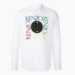 KENZO 高田贤三 男士彩色Logo长袖衬衫 *2件