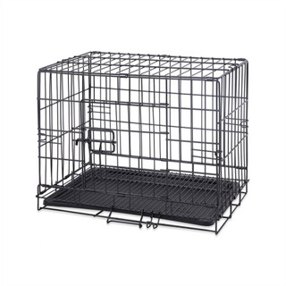 怡亲狗笼子可折叠 便携式猫笼子 狗围栏宠物笼 黑色 90*56*64cm